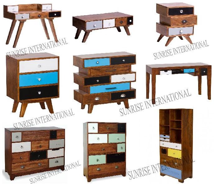 Polished Solid Wood Furniture, for Home, Pattern : Plain