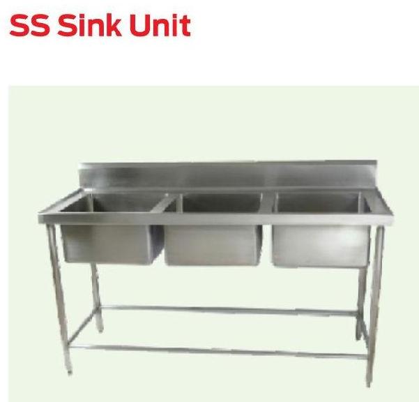 Polished Stainless Steel Sink Unit, for Restaurant, Feature : Anti Corrosive, High Quality