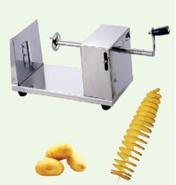 Metal Automatic Stainless Steel Tornado Spiral Potato Cutter, Feature : Good Quality, High Efficiency