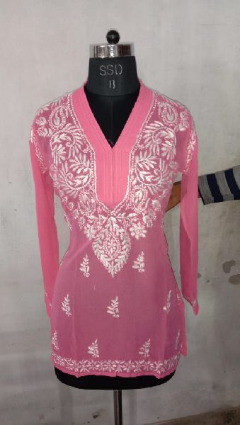 Chikan Embroidered Top