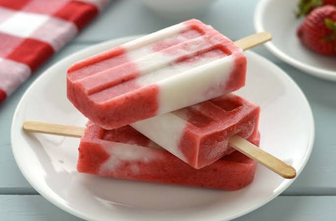 Coco Strawberry Ice Pops