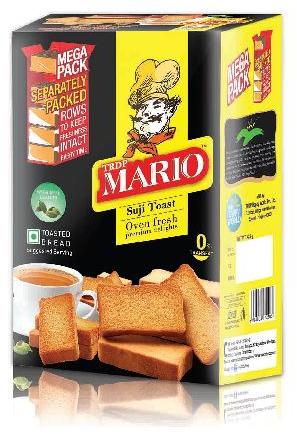 Crunchy Mario Rusk (425 gm), for Breakfast Use, Eating, Packaging Type : Plastic Packets