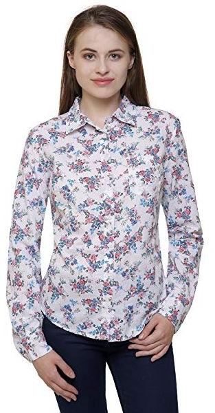 Ladies printed shirt, Size : M, XL, XXL