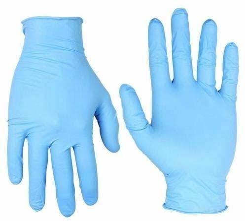 Rubber Blue Disposable Gloves, for Hospitals, Feature : Light Weight, Powder Free