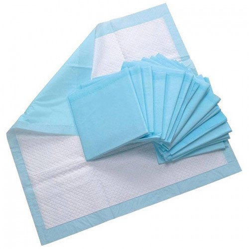 Plain Hospital Cotton Underpads, Color : Light Blue, White