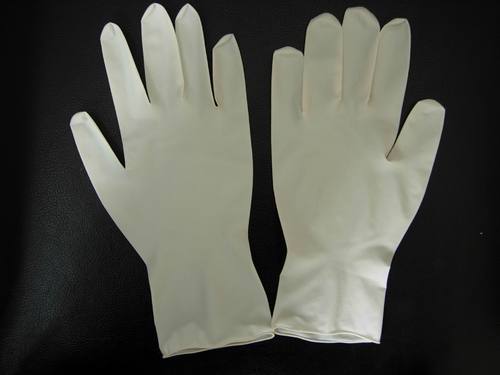 Rubber White Disposable Gloves, for Hospitals, Feature : Flexible, Light Weight, Powder Free