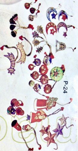 White Silk Christmas Hangings