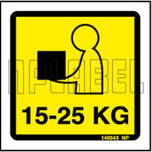 NP Label Square Shipping Weight instruction Sticker