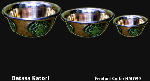 Round Brass Polished Handicraft Batasa Katori, for Decoration, Style : Unique