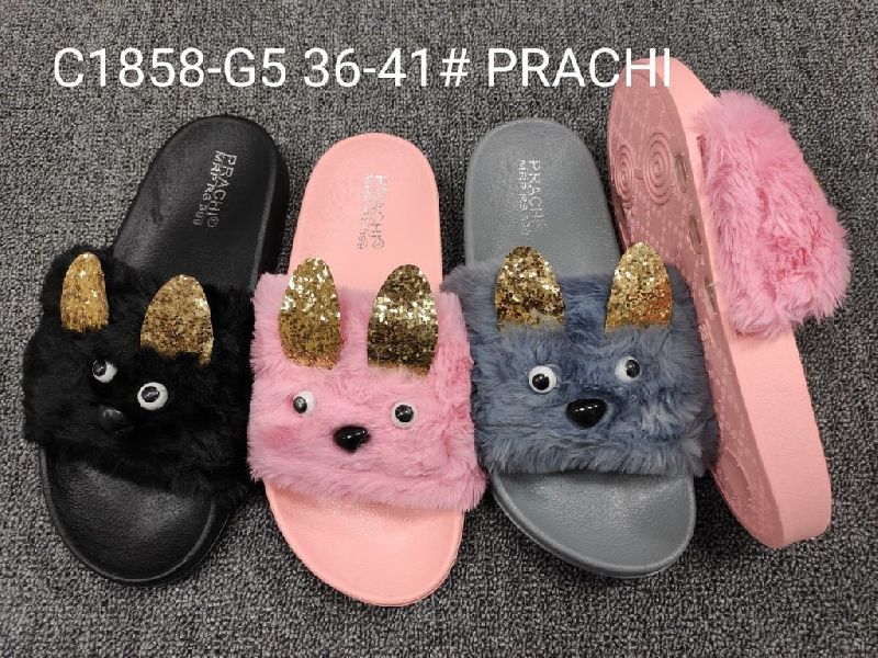 Rubber Ladies Trendy Slippers, for Casual Wear, Party Wear, Color : Multicolor