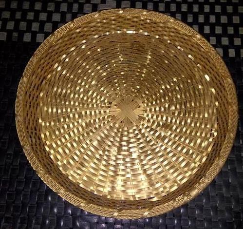 Aluminum Handmade Packing Basket, Shape : Round