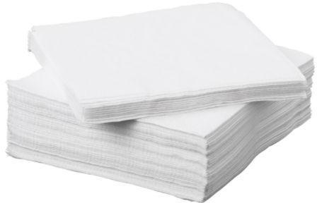 Plain tissue paper napkin, Color : White
