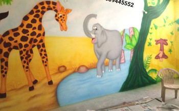 Wall Art For Kindergarten Playschool Wall Painting Manufacturer In Indore Id 4865937