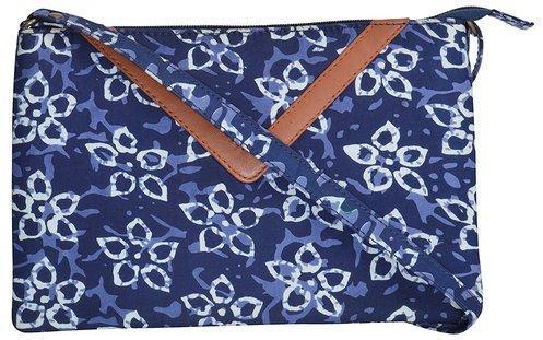 Azzra Fabric Clutch bags, Color : Blue