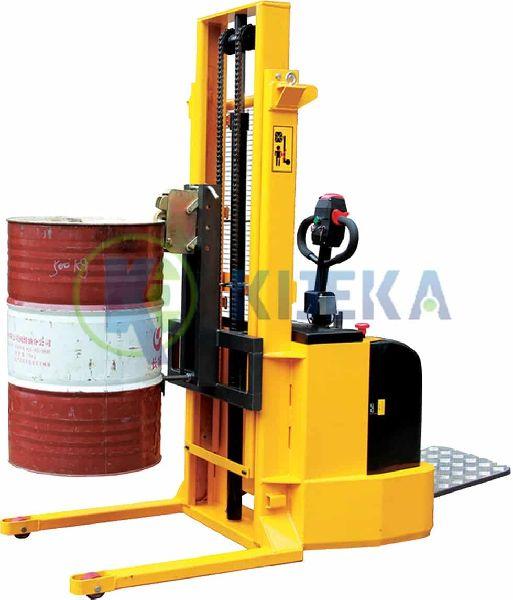 Hydraulic 1000 Kgs Fully Powered Drum Stacker, Feature : Low Maintenance, Prefect Ground Clearance