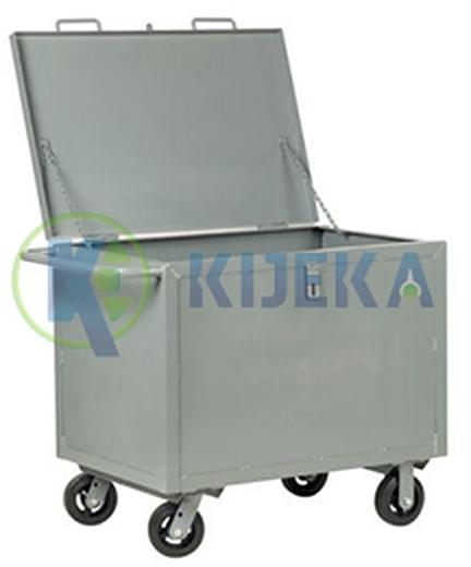 Steel Box Cart- With Hinged Lid