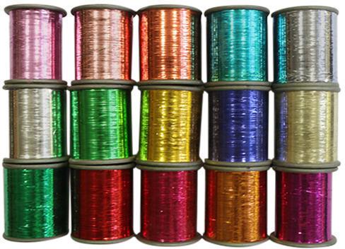 Polyester metallic yarns, Packaging Type : Carton