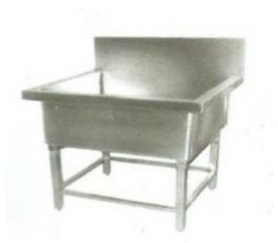 Rectangle Stainless steel Pot Wash Sink, Color : Silver