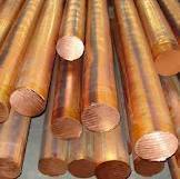 Solid Cylindrical Mild Steel Copper Rod, Color : Silver
