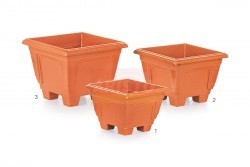 HDPE Virgin Square Planter, Color : Teracotta