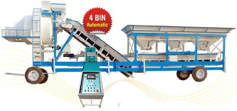 VKCP 535-4 BIN Automatic Mobile Concrete Batching Plant