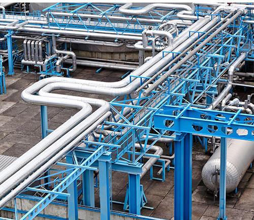 Round Mild Steel Plant Piping System
