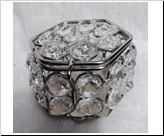 Nickle Plated Iron/Glass Ring Jewelry Box