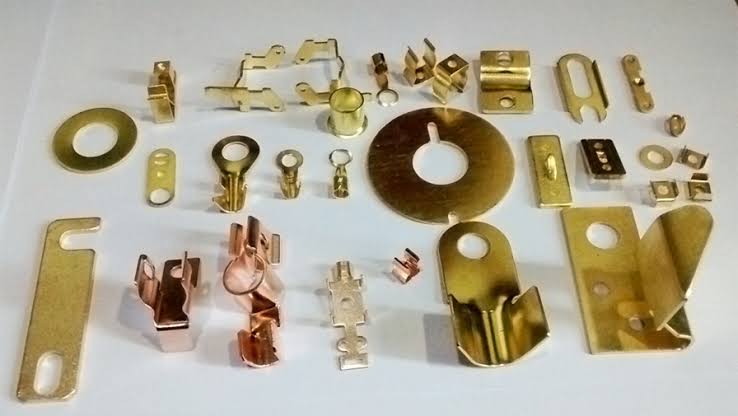 Polished Sheet Metal Hardware Parts, for Commercial Use, Industrial, Color : Silver, Golden