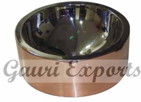 HAND CRAFTED Round Copper Wash Basin, for HOME, BATHROOM, Pattern : Plain