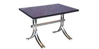 Metal Dinning Table Granite Top