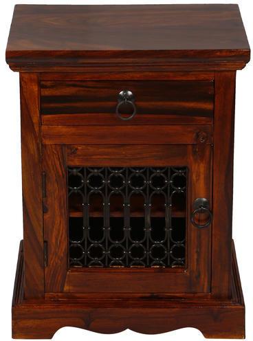 Wooden Bedside Cabinet, Color : Walnut / Honey