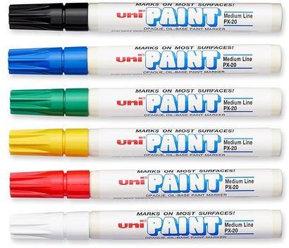 Black Permanent Plastic Paint Marker Pen, Feature : Quick Dry, Smooth Writing