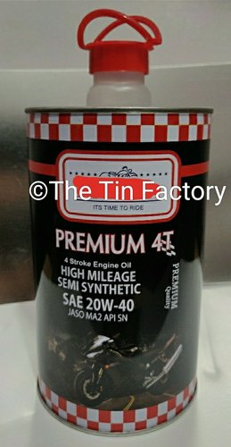 Cylindrical Multicolor Oil Tin Container