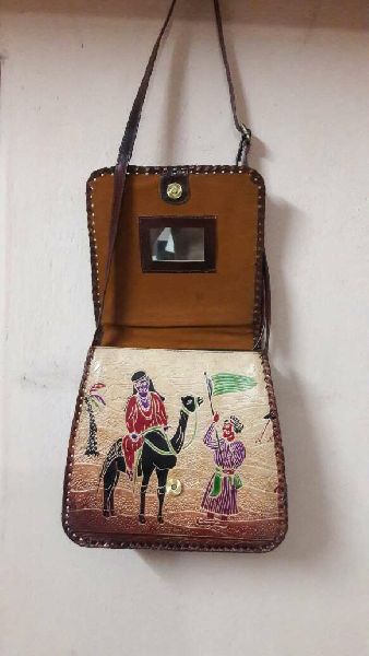Santiniketan Leather Hand Bag