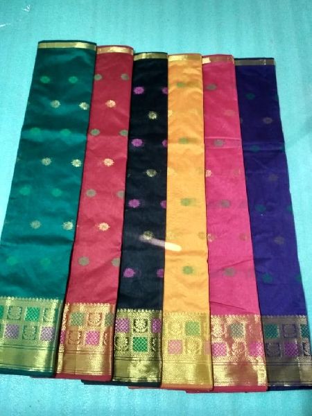 Plain Multi Buti Bordar sarees, Technics : Attractive Pattern, Washed, Yarn Dyed