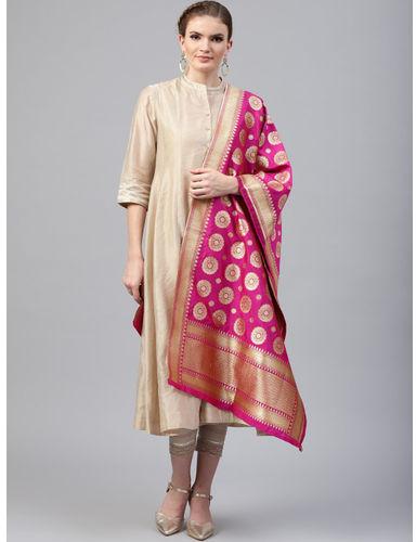 Printed Silk Brocade Dupatta, Width : Multisizes