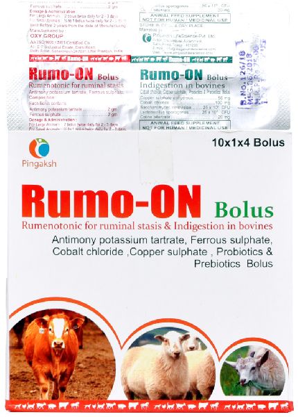 Rumo-on Bolus, for Animals Use