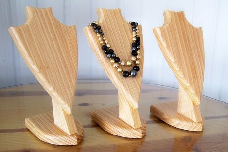 Wooden Necklace Display Stand