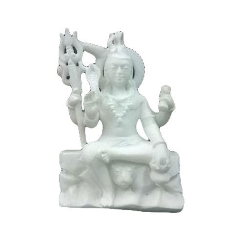Marble Plain Lord Shiva Statue