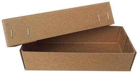 Kraft paper Plain Corrugated Tray Box, Shape : Rectangle