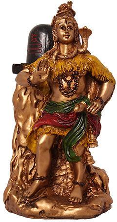 Marble Look Lord Shiv Idol, Color : Golden (Gold Plated)