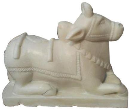 White Marble Nandi Statue, Pattern : Non Printed