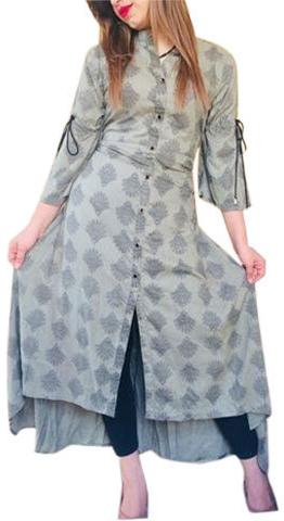 Ladies Party Wear Rayon Kurti, Size : M, XL, XXL