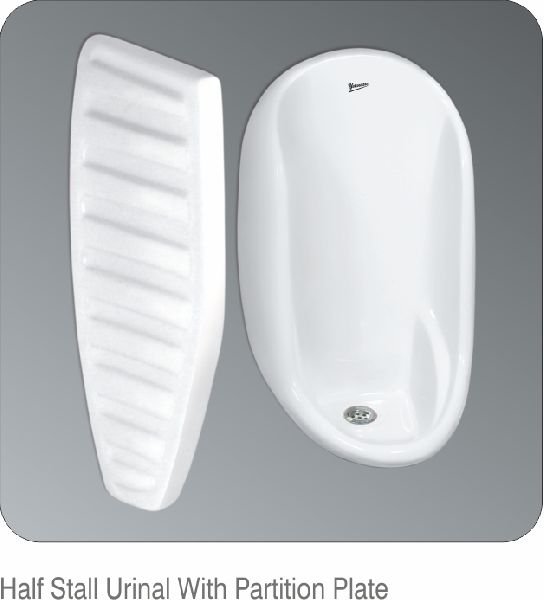 Half Stall Urinal with Partition Plate, for Hotels, Malls, Office, Restaurants, etc., Feature : Easy To Install