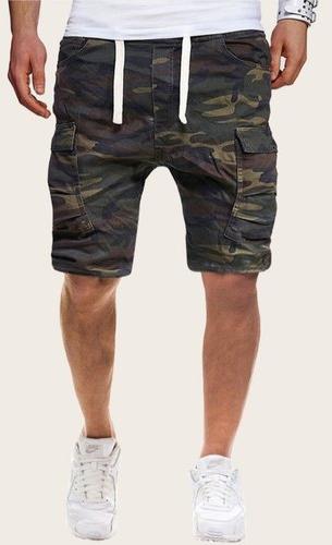 95% Cotton Camouflage Military Pattern Shorts, Occasion : Casual