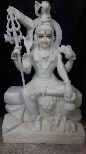 Polished RMM Marble Shiv Statue