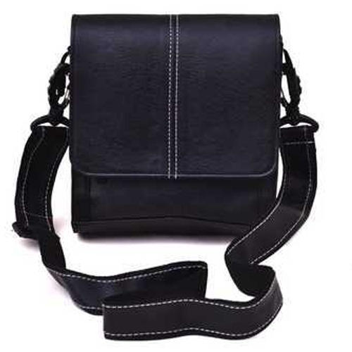 Black Men PU Leather Crossbody Bag