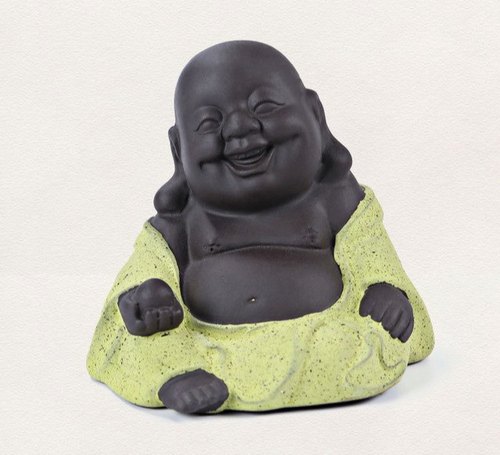 Polyresin Laughing Buddha, for Show Piece, Color : Green, yellow, Red, Blue