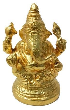 Brass Golden Ganesh