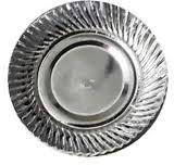 Round Silver Foil Paper Plates